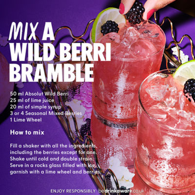 Absolut Wild Berri flavoured vodka 70cl, imported from the UK