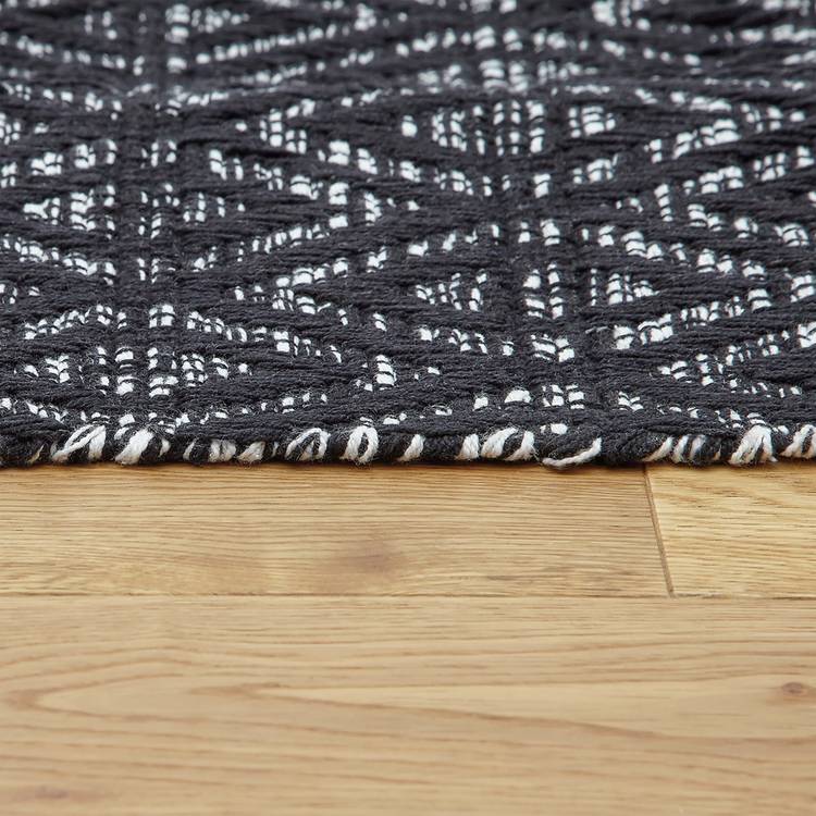 Argos Home geometric cotton flatweave rug 80x110cm (British brand)