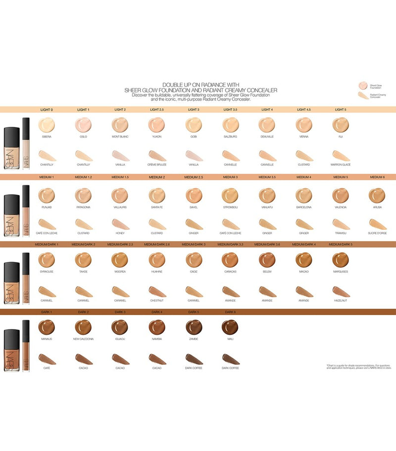 NARS Sheer Glow foundation for a radiant complexion (British brand)