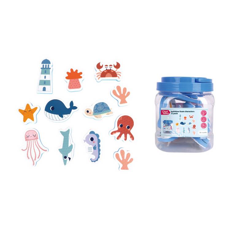 Chad Valley bathtime foam characters 12 pack, UK version