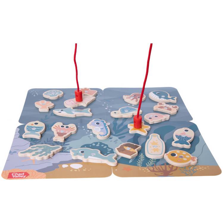 Chad Valley wooden under the sea fishing game (British brand)