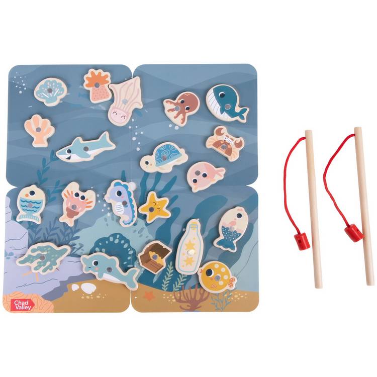 Chad Valley wooden under the sea fishing game (British brand)
