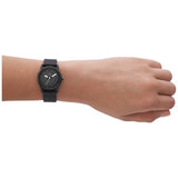 Skechers Rosecrans black silicone strap watch, UK version