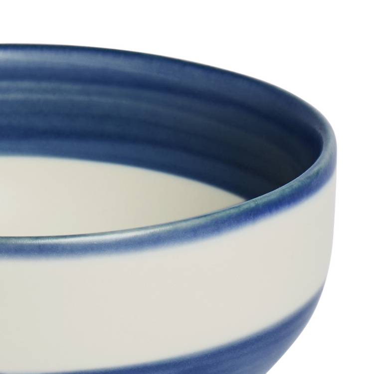 Habitat Artisan Stripe stoneware nibble bowls blue - British product
