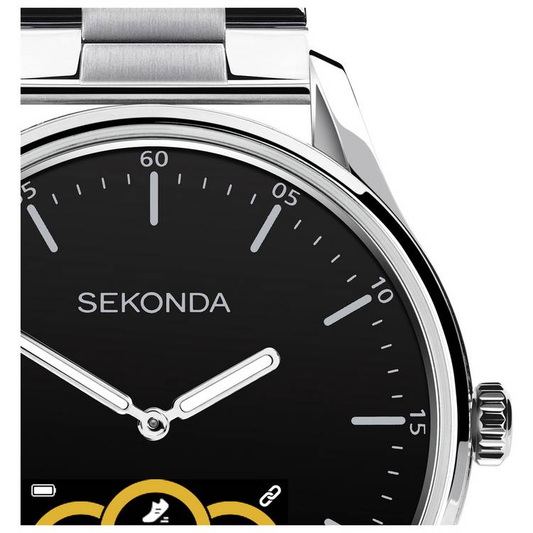 Sekonda hybrid smart watch silver stainless steel - British product