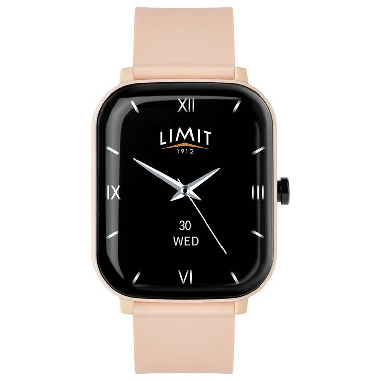 Limit pink silicone strap smart watch, imported from the UK