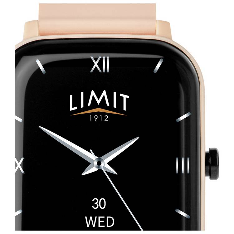 Limit pink silicone strap smart watch, imported from the UK
