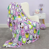 Squishmallows fleece throw lilac 100x150cm, imported from the UK