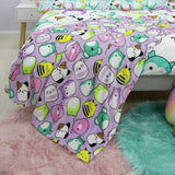 Squishmallows fleece throw lilac 100x150cm, imported from the UK