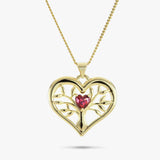 Argos Revere 9ct Gold Plated Tree of Life Heart Pendant Necklace- Buy online at McGrocer