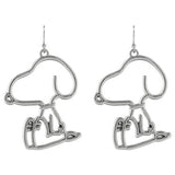 Argos Peanuts Silver Plated Hollow Snoopy Drop Earrings- Buy online at McGrocer