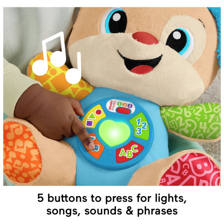 Fisher-Price Smart Stages Puppy plush musical toy (British brand)