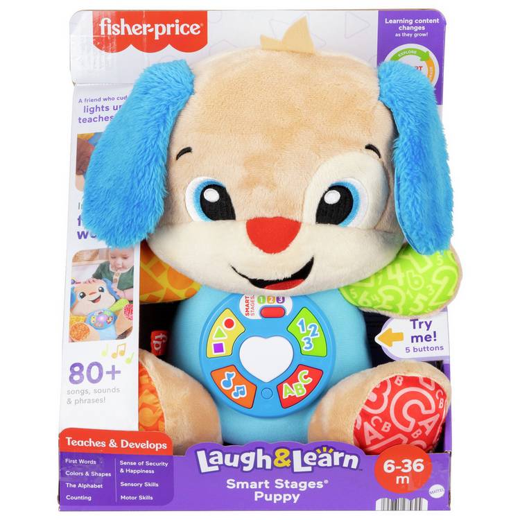 Fisher-Price Smart Stages Puppy plush musical toy (British brand)