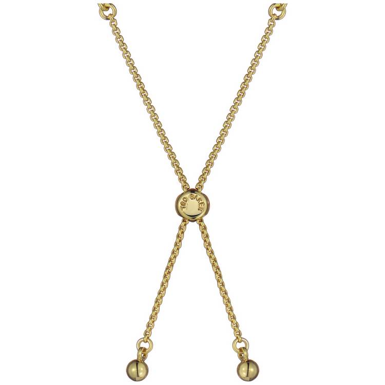 Ted Baker gold-plated crystal baguette bracelet 21cm, UK version