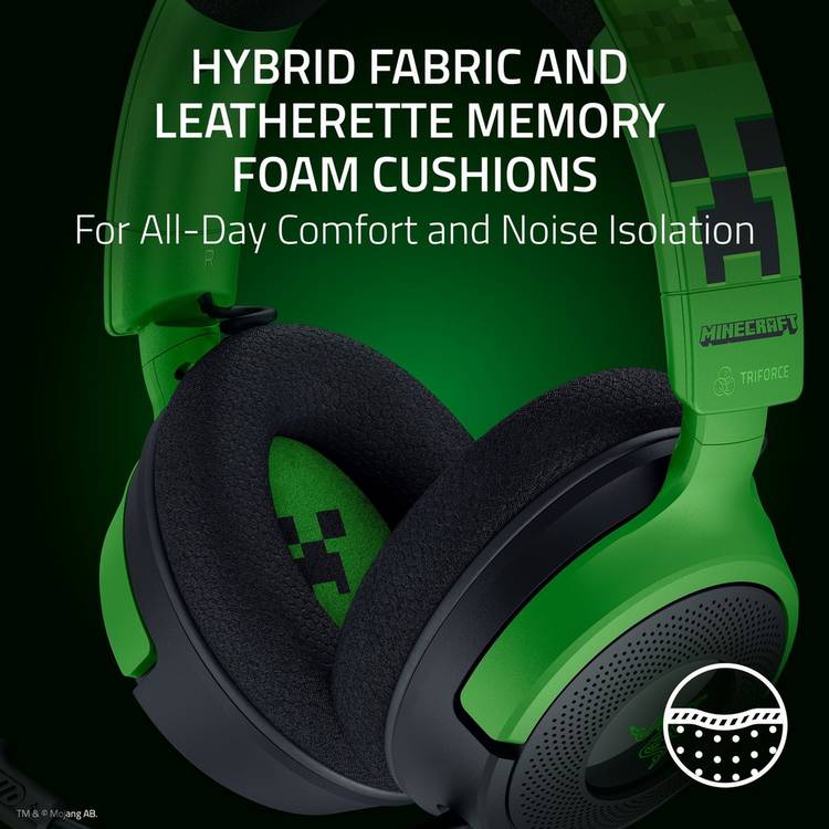 Razer Kraken V4 X Minecraft gaming headset, UK version