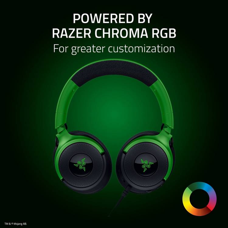Razer Kraken V4 X Minecraft gaming headset, UK version