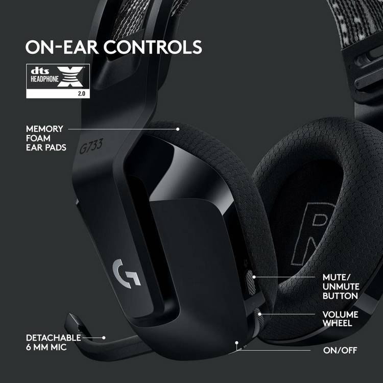 Logitech gaming headset black, imported from the UK
