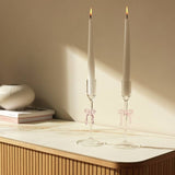 Argos Argos Home Glass Bow Taper Candle Holder - Set of 2- Buy online at McGrocer