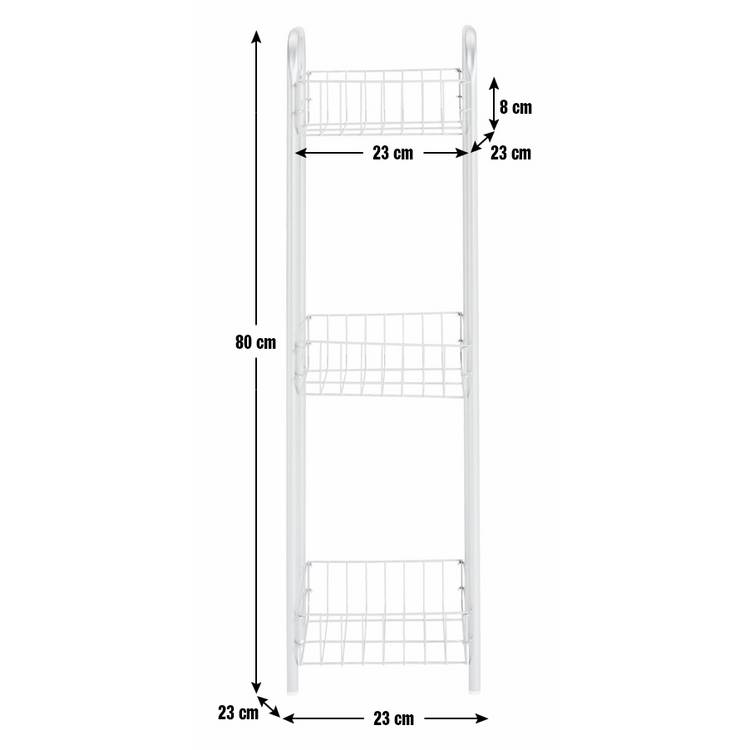 Argos Home 3 tier kitchen trolley silver H80cm - British product