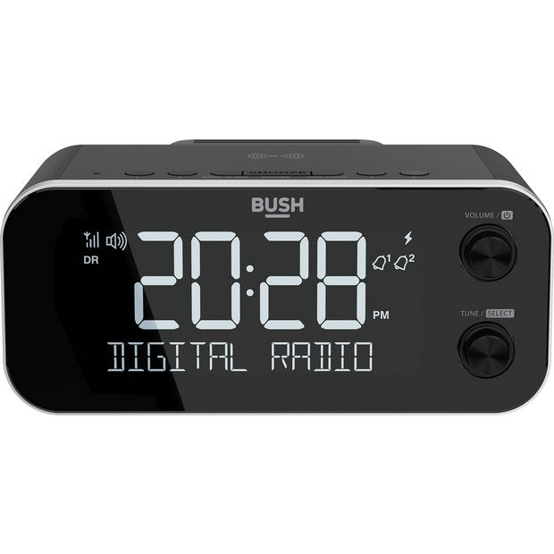 Bush DAB FM clock radio with USB charging - British product
