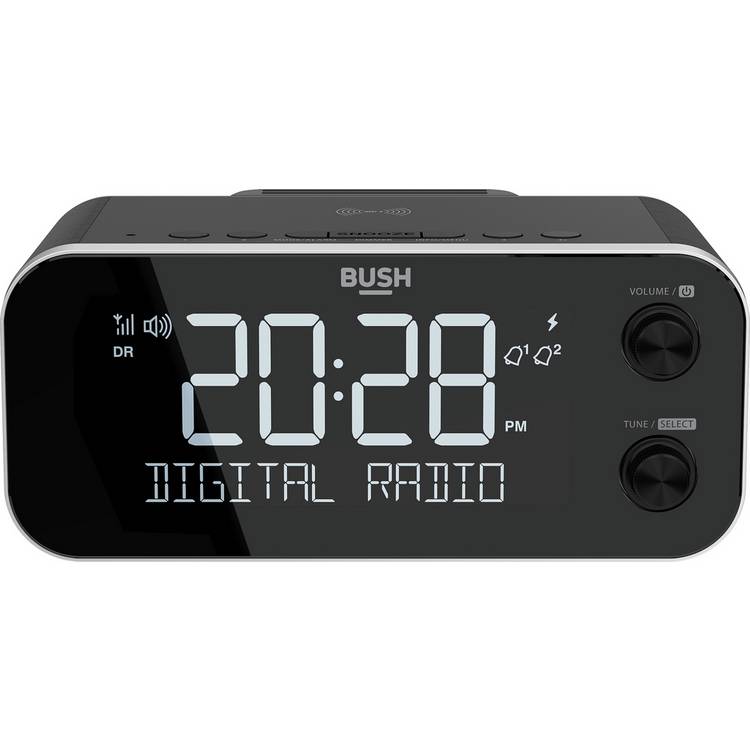 Bush DAB FM clock radio with USB charging - British product