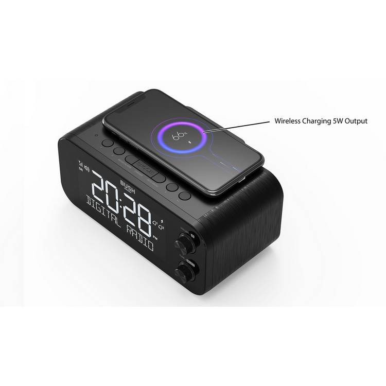 Bush DAB FM clock radio with USB charging - British product