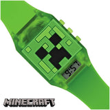 Minecraft kids green digital watch with silicone strap (British brand)