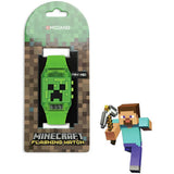 Minecraft kids green digital watch with silicone strap (British brand)