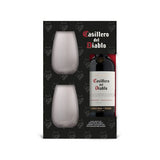 Concha Y Toro Casillero wine and stemless glasses gift set 75cl - British product