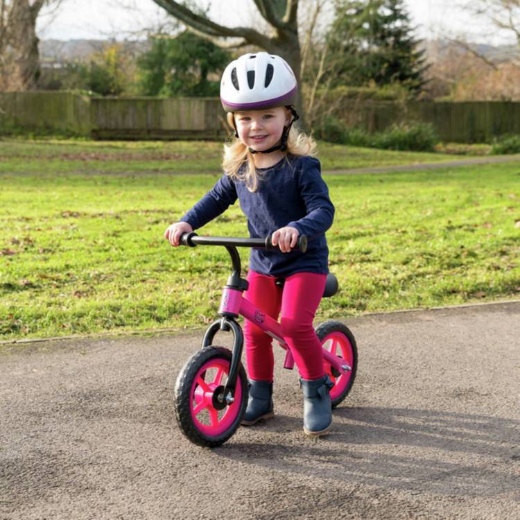 Xootz pink 10 inch kids balance bike, UK version