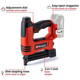 Einhell cordless 2-in-1 nail and staple gun kit 18V (British brand)