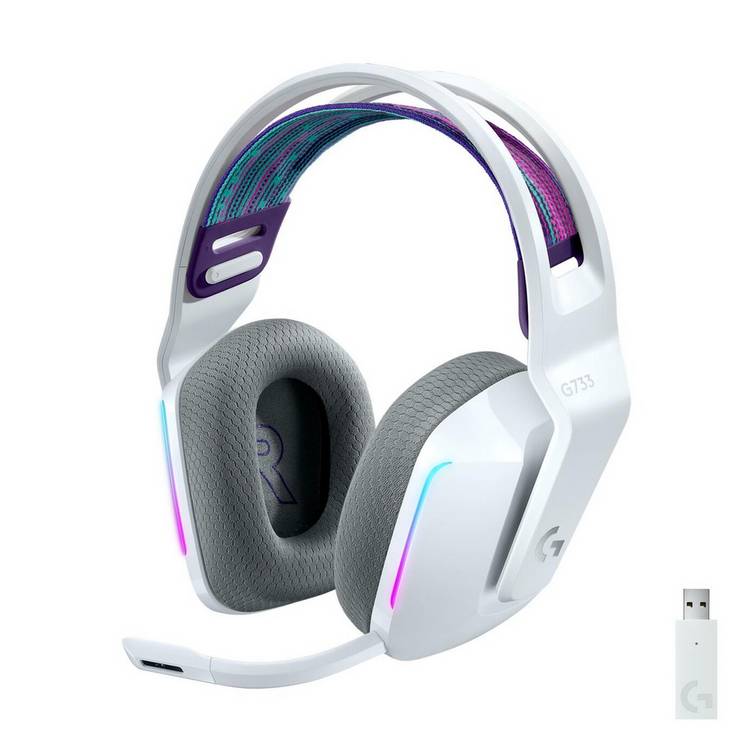 Logitech G733 white gaming headset (British brand)