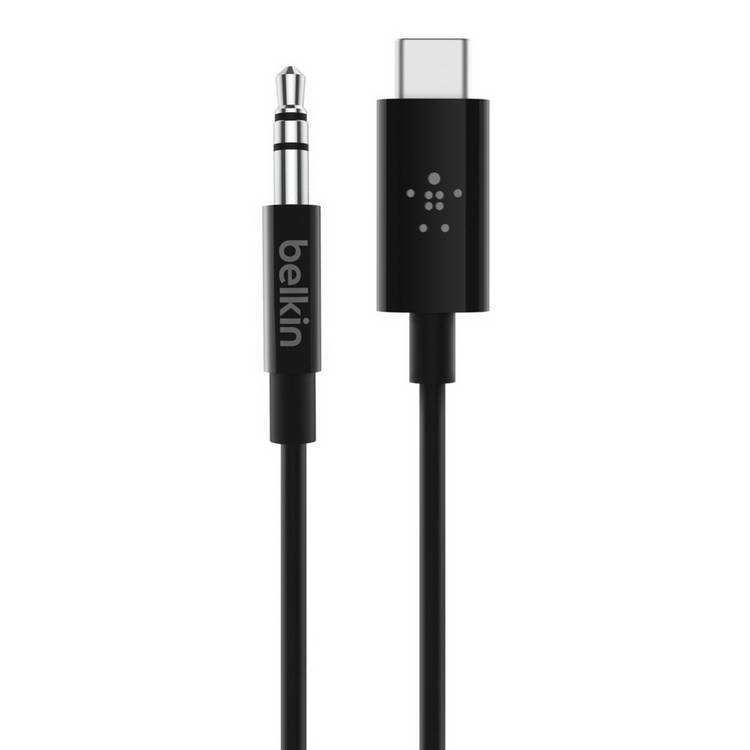 Belkin 3.5mm aux audio cable USB-C black - British product