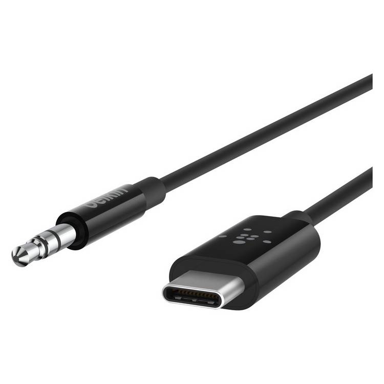 Belkin 3.5mm aux audio cable USB-C black - British product
