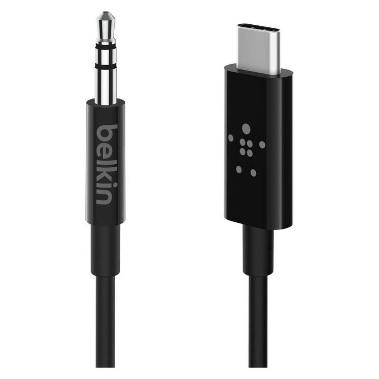 Belkin 3.5mm aux audio cable USB-C black - British product