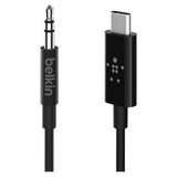 Belkin 3.5mm aux audio cable USB-C black - British product