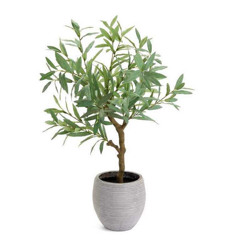 Habitat artificial olive tree in white resin pot 86cm (British brand)