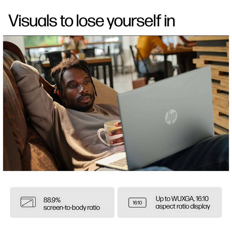 HP Pavilion 16-inch laptop silver AMD Ryzen 5 - British product