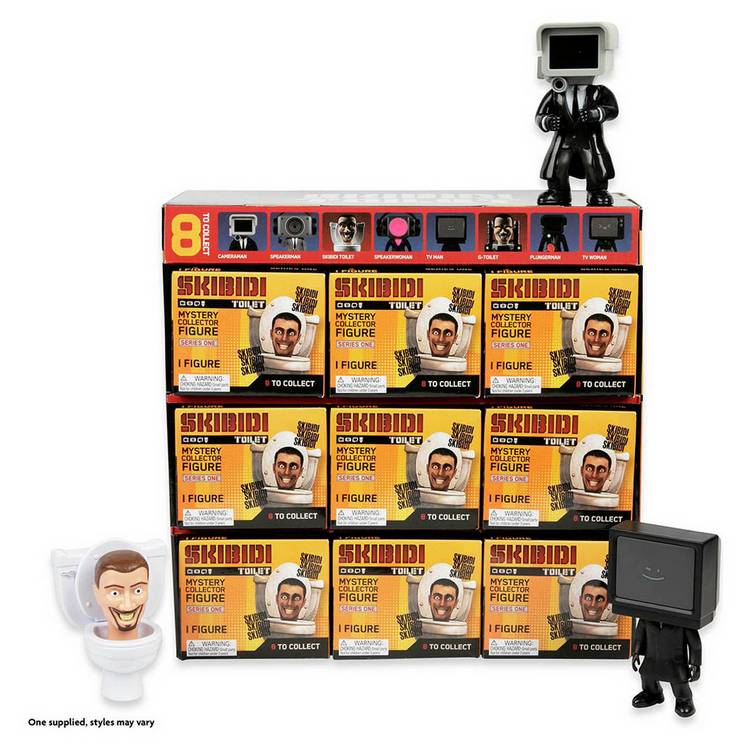 Skibidi Toilet mystery collector figures blind pack, imported from the UK