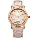 Lipsy pink faux leather strap watch 35mm, UK version