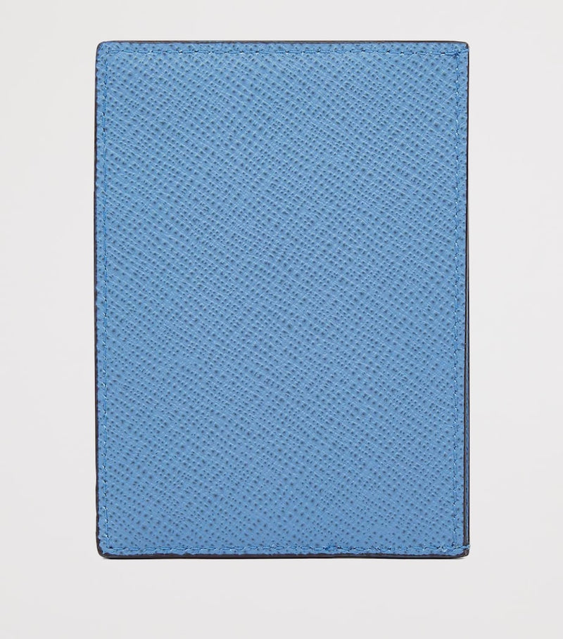 Smythson Panama Compact Card Holder cross-grain leather (British brand)