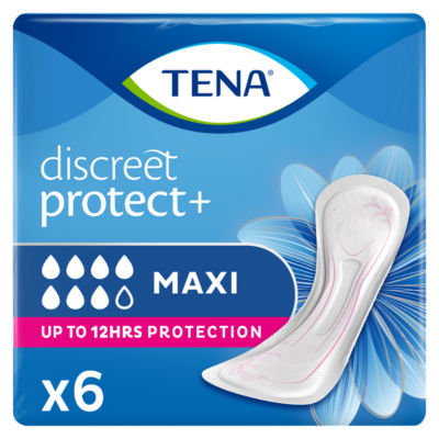 Tena Discreet Maxi incontinence pads 6 pack (British brand)