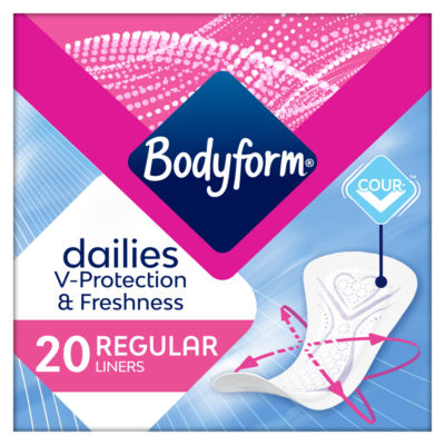 Bodyform Normal Cour-V panty liners 20 pack - British product