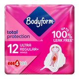 ASDA Bodyform Total Protection Ultra Normal Sanitary Towels Wings 12 pack- Buy online at McGrocer