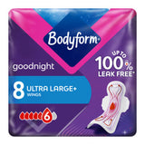 ASDA Bodyform Total Protection Ultra Night Sanitary Towels Wings 8 pack- Buy online at McGrocer