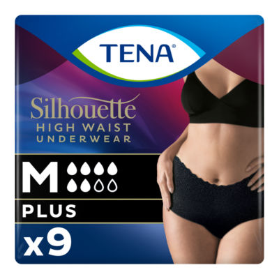 Tena Silhouette incontinence pants black medium 9 pack - British product