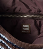 Miu Miu Crochet Ivy Tote Bag woven cotton, UK version