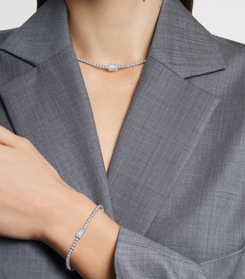 Boucheron white gold and diamond necklace (British brand)