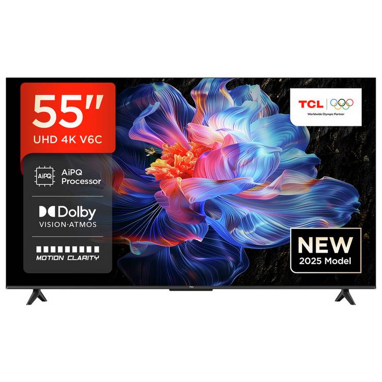 TCL 55-inch 4K UHD HDR LED TV, imported from the UK