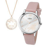 Limit ladies faux leather watch gift set with bee pendant (British brand)